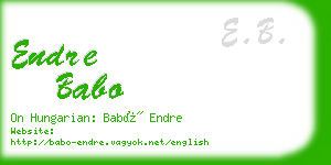 endre babo business card